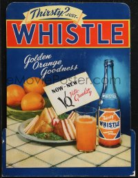 1p0997 VESS 11x14 standee 1945 thirsty? just WHISTLE for an orange soft drink with Vita-Quality!