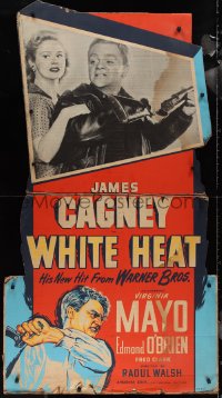1p0024 WHITE HEAT standee 1949 James Cagney is Cody Jarrett, Virginia Mayo, ultra rare!