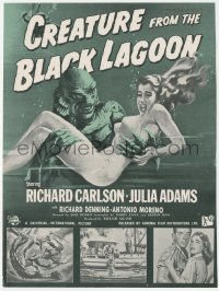 1p1184 CREATURE FROM THE BLACK LAGOON English trade ad 1954 art of monster & Julie Adams underwater!