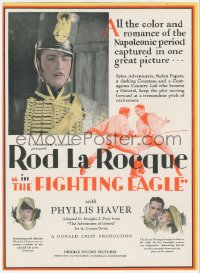 1p1186 FIGHTING EAGLE trade ad 1927 Rod La Rocque exposes Napoleon's traitor, Wreck of the Hesperus!