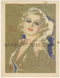 1p1205 RIFFRAFF trade ad 1936 wonderful different artwork of sexy Jean Harlow + photo on the back!