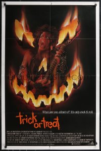 1p1641 TRICK OR TREAT 1sh 1986 great art of Tony Fields in flaming jack-o-lantern face!