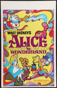 1p0415 ALICE IN WONDERLAND WC R1974 Walt Disney, Lewis Carroll classic, cool psychedelic art!
