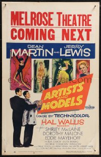1p0417 ARTISTS & MODELS WC 1955 Dean Martin & Jerry Lewis, sexy MacLaine, Malone, Gabor & Ekberg!