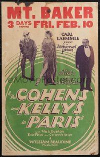 1p0428 COHENS & KELLYS IN PARIS WC 1928 George Sidney, McDonald & sexy unbilled Sue Carol, rare!