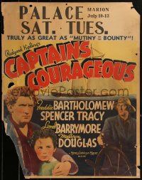 1p0029 CAPTAINS COURAGEOUS jumbo WC 1937 Spencer Tracy, Bartholomew, Lionel Barrymore, ultra rare!
