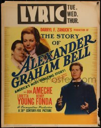 1p0032 STORY OF ALEXANDER GRAHAM BELL jumbo WC 1939 Don Ameche, Loretta Young, Henry Fonda!
