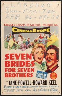 1p0504 SEVEN BRIDES FOR SEVEN BROTHERS WC 1954 Jane Powell & Howard Keel, classic MGM musical!