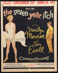 1p0505 SEVEN YEAR ITCH WC 1955 classic image of sexiest Marilyn Monroe with skirt blowing, Wilder!