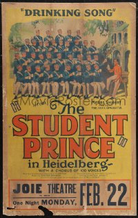 1p0514 STUDENT PRINCE stage play WC 1920s in Heidelberg with a chorus of 100 voices, ultra rare!