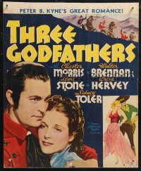 1p0521 THREE GODFATHERS WC 1936 romantic close up of Chester Morris & Irene Hervey, Peter B. Kyne!