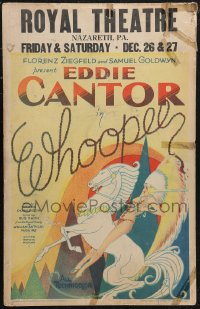 1p0528 WHOOPEE WC 1930 Eddie Cantor, great deco art of near-naked showgirl on rearing horse, rare!