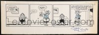 1p0210 ANDY CAPP signed 5x15 original art 1985 cool four-panel comic strip by Reg Smythe!