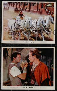 1p1822 BEN-HUR 8 color English FOH LCs 1960 Charlton Heston, Stephen Boyd, w/great chariot scene!