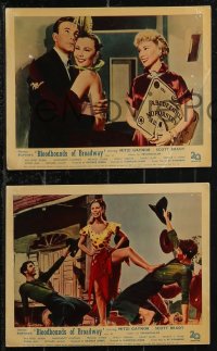 1p1823 BLOODHOUNDS OF BROADWAY 8 color English FOH LCs 1952 cool images of Mitzi Gaynor, Brady!