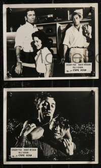 1p1824 CAPE FEAR 8 English FOH LCs 1962 Gregory Peck, Robert Mitchum, Polly Bergen, classic!