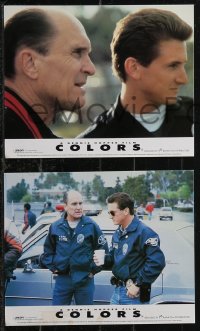 1p1827 COLORS 8 color English FOH LCs 1988 Sean Penn & Robert Duvall as cops, directed by Dennis Hopper!