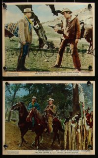 1p1857 TWO RODE TOGETHER 7 color English FOH LCs 1961 John Ford, James Stewart & Richard Widmark!
