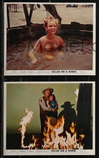 1p1851 WELCOME TO HARD TIMES 8 color English FOH LCs 1967 cowboy Henry Fonda, Janice Rule, Lon Chaney Jr.