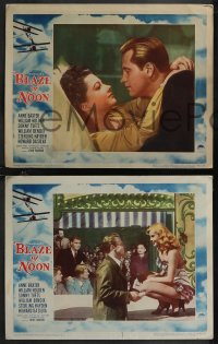 1p1298 BLAZE OF NOON 8 LCs 1947 circus stunt pilot William Holden & sexy Anne Baxter + top cast!
