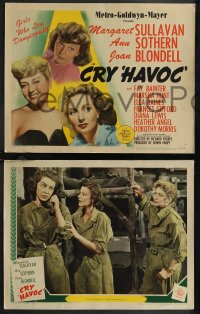 1p1300 CRY HAVOC 8 LCs 1943 war nurses Margaret Sullavan, Ann Sothern & Blondell live dangerously!
