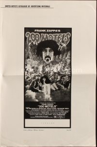1p1658 200 MOTELS pressbook 1971 directed by Frank Zappa, rock 'n' roll, wild artwork!