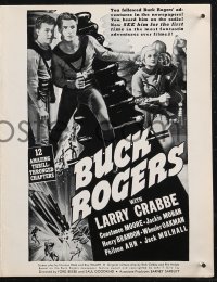 1p1661 BUCK ROGERS pressbook R1940s Buster Crabbe, classic Universal sci-fi serial!