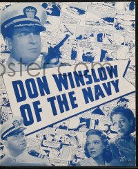 1p1667 DON WINSLOW OF THE NAVY pressbook 1941 Don Terry in the title role, Universal serial!