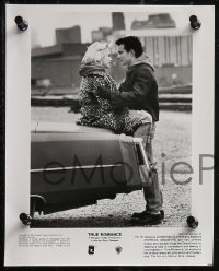 1p1141 TRUE ROMANCE presskit w/ 4 stills 1993 Christian Slater, written by Quentin Tarantino!