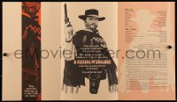 1p1159 FISTFUL OF DOLLARS promo brochure 1967 Sergio Leone, Clint Eastwood, the man w/no name, rare!