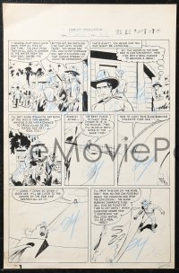 1p0215 TOM MIX group of 3 original art 1950-1951 pages from the Fawcett comic book!