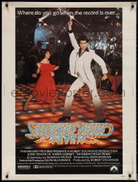 1r0850 SATURDAY NIGHT FEVER 30x40 1977 best image of disco John Travolta & Karen Lynn Gorney!