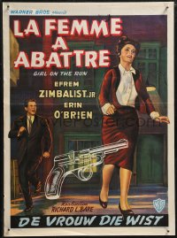 1r0236 GIRL ON THE RUN Belgian 1958 77 Sunset Strip pilot starring Efrem Zimbalist Jr.!