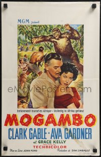 1r0240 MOGAMBO Belgian 1953 Clark Gable, Grace Kelly & Ava Gardner in Africa, directed by John Ford!