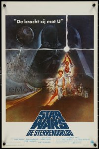 1r0242 STAR WARS Belgian 1977 George Lucas classic sci-fi epic, great art by Tom Jung!