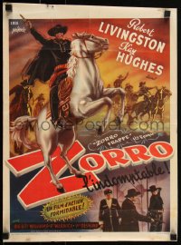 1r0244 VIGILANTES ARE COMING chapter 1 Belgian 1950s art of Robert Livingston in action, Zorro!