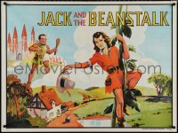 1r0472 JACK & THE BEANSTALK stage play British quad 1930s artwork of female Jack & giant!