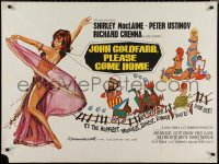 1r0473 JOHN GOLDFARB, PLEASE COME HOME British quad 1964 different art of sexy Shirley MacLaine!