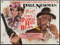 1r0475 LIFE & TIMES OF JUDGE ROY BEAN British quad 1973 different art of Paul Newman by Putzu!