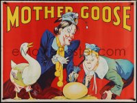 1r0480 MOTHER GOOSE stage play British quad 1930s cool artwork of mom, goose & golden egg!