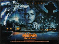 1r0482 NIGHTMARE ON ELM STREET British quad 1984 best completely different art by Humphreys, rare!