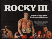 1r0487 ROCKY III British quad 1982 boxer & director Sylvester Stallone with cast, ultra rare!