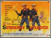 1r0488 SERGEANT RUTLEDGE British quad 1960 Ford, Jeff Hunter & Woody Strode by Chantrell, very rare!