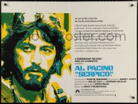 1r0489 SERPICO British quad 1974 great image of undercover cop Al Pacino, Sidney Lumet, ultra rare!