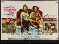 1r0491 SOUTHERN STAR British quad 1969 Ursula Andress, George Segal, Orson Welles, Bysouth art!