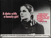 1r0493 T.R. BASKIN British quad 1971 close-up image of Candice Bergen, date with a lonely girl!
