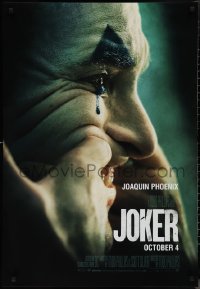 1r0262 JOKER teaser Canadian 1sh 2019 Joaquin Phoenix as the infamous DC Comics Batman villain!