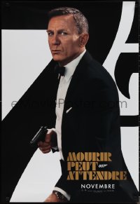 1r0269 NO TIME TO DIE teaser Canadian 1sh 2021 Daniel Craig as James Bond 007 w/ gun!