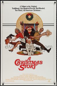 1r0991 CHRISTMAS STORY studio style 1sh 1983 best classic Christmas movie, art by Robert Tanenbaum!