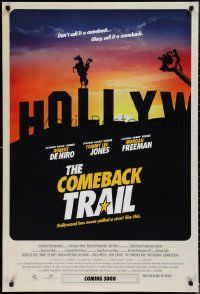 1r0999 COMEBACK TRAIL advance DS 1sh 2021 Robert De Niro, Tommy Lee Jones, Freeman, silhouette art!